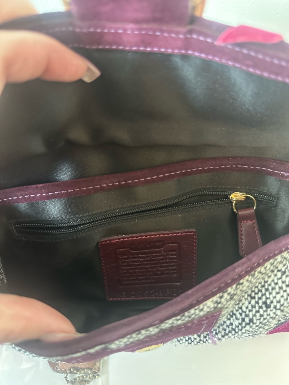 Vintage Coach SoHo Tweed Demi Flap Bag! - Picture 11 of 12